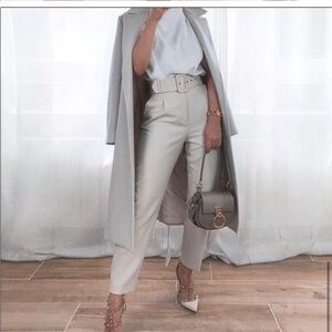 NWOT Zara Elegant Cream Cropped Pants